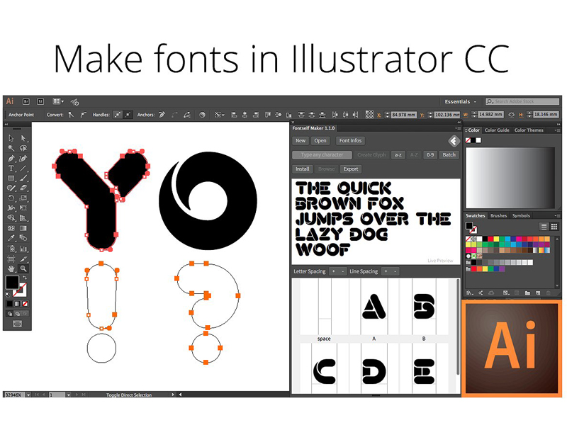 illustrator into fontforge