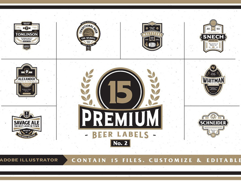 Beer Label Template Illustrator from cdn.dribbble.com