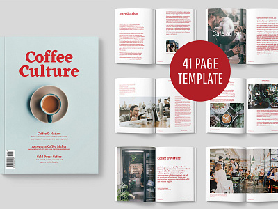Coffee Culture Magazine coffee coffee culture magazine culture folio folio template free download magazine magazine template minimal minimalist page template template