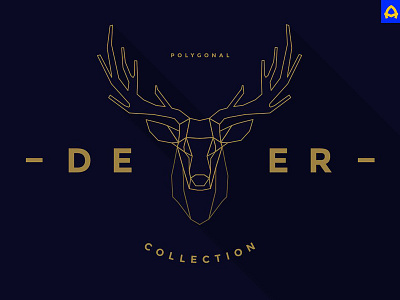 Polygonal Deer Collection art deer design geometric graphic design logo low poly polygonal polygonal deer polygonal deer collection vector