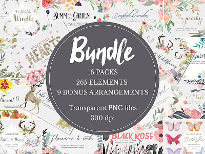 50% off! Massive Clipart Bundle!! clipart floral clipart floral wreath flower wreath graphic elements graphics hand drawn clipart navy blush flowers watercolor bundle watercolor clip art watercolor clipart watercolor flowers