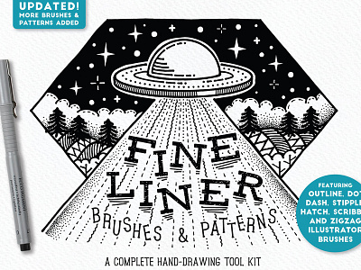 Fine Liner Brushes & Patterns brushes fine fine liner fine liner brushes fineline fineliner hand drawn ink line patterns pen sketch