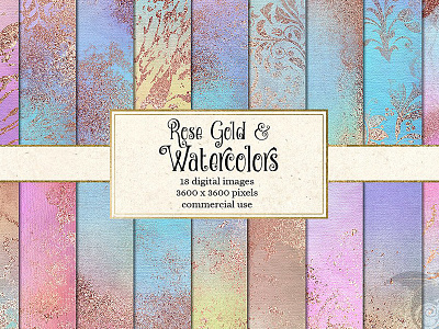 Rose Gold and Watercolor Textures pastel pastel rainbow rainbow pastel rose gold rose gold backgrounds rose gold foil rose gold textures rose gold watercolor textures watercolor