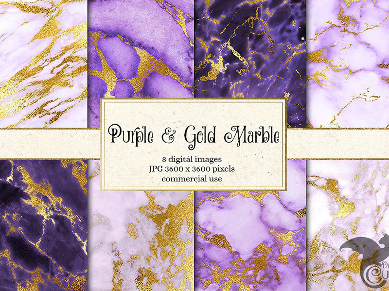 Purple and Gold Marble Textures by Graphics Collection on Dribbble