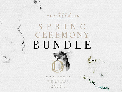 Spring Ceremony BUNDLE fall design forest moon outdoor graphics roses spring spring bundle spring design set tree watercolor alphabet winter design set