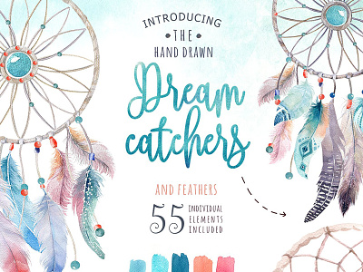 Dreamcatcher Watercolor designs, themes, templates and downloadable graphic  elements on Dribbble