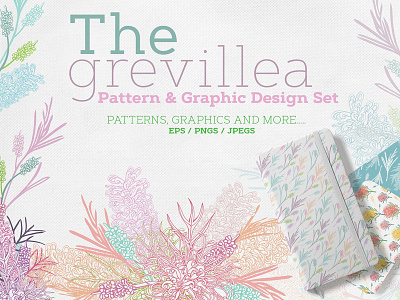 The Grevillea Design Collection blooming flowers floral flowers flower arrangements flower badge flower clipart flowers wreaths hand drawn flowers pastel color pastel flowers sketched flowers wedding flowers wild flower