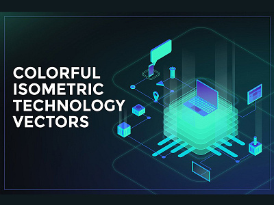 Colorful Isometric Technology Vector colorful futuristic gradients isometric technology vector modern server tech technology technology vector vectors