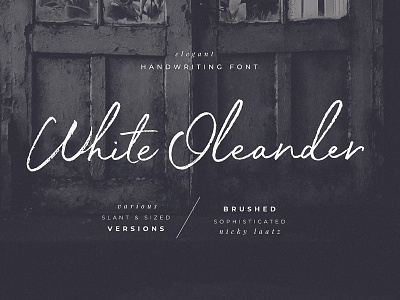 White Oleander Handwritten Font brush brush font brushed elegant fashion feminine handwriting handwritten font logo romantic signature font stylish