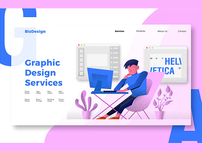 Graphic Design - Banner & Landing banner concept designer development graphic graphic design icon illustration landing vector web app website