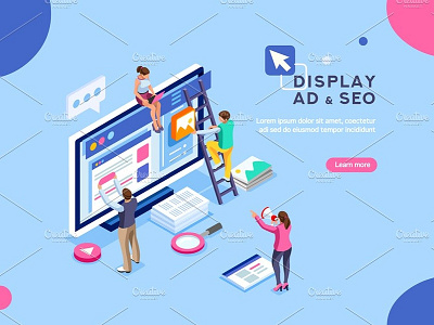 Display Campaign Adwords advertising banner business campaign concept design development graphic illustration infographic isometric landing page layout seo strategy technology vector web web app website