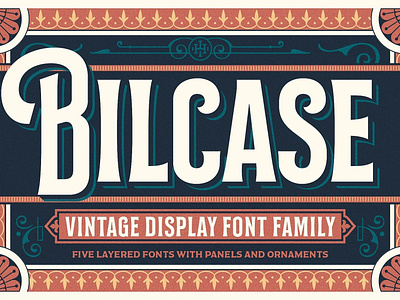 Bilcase Font and Extras display display font family font font bundle font family fonts collection labels layered font letterhead lettering ornaments poster retro retro fonts typeface typography victorian vintage vintage font family vintage fonts