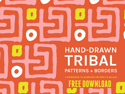 Abstract Tribal | Boards + Patterns abstract background borders brand branding design free free download geometric graphic hand drawn illustration pattern patterns seamless patterns stationery texture textures tribal vector