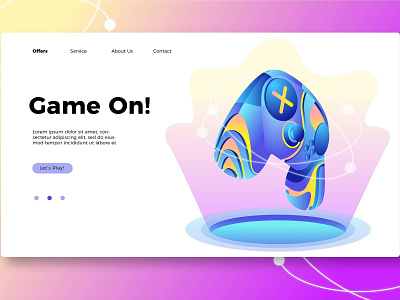 Game On - Banner & Landing Page app banner concept concept app design development home icon illustration internet internet marketing landing landing page marketing page process professional web app web development website