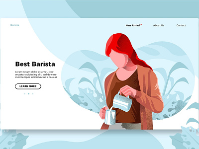 Coffee Barista - Landing Page app banner coffee concept concept app design development icon illustration internet internet marketing landing landing page marketing page process professional web app web development website