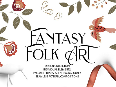 Fantasy Folk ART(design collection) art background concept design design collection design elements elements fantasy folk art floral graphic assets graphic design graphic elements graphics collection hand drawn hand made illustration illustrations texture vector watercolor