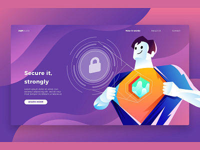 Security - Banner & Landing Page app banner business concept concept app development icon icons illustration landing landing page page security security banner security poster strategy technology vector web app website