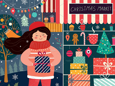 Download Christmas Cards Designs Themes Templates And Downloadable Graphic Elements On Dribbble PSD Mockup Templates