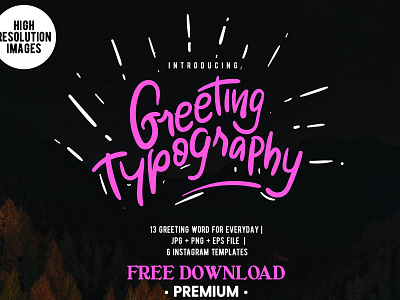 Greeting Typography calligraphy free download free premium download freebie graphic graphic typography greeting greeting card greeting typography hand lettered hand lettering instagram template lettering logo logotype poster printed shirt tshirt typeface typography