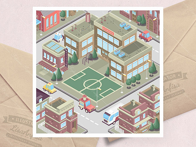 City district in isometric 3d style. architecture background block city district city district design city district illustration city district vector design estate house illustration infographic isometric isometric 3d style isometric design street town urban vector website