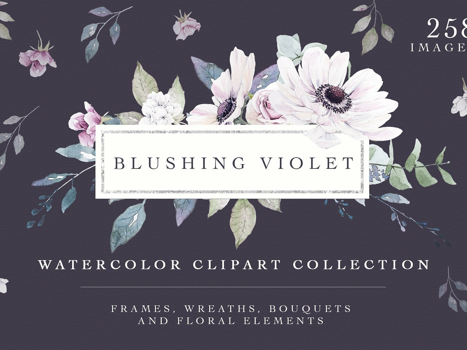 Blushing Violet Watercolor Clipart by Graphics Collection on Dribbble