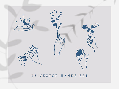 Vector Hands Set art background bundle concept design drawing finger flat gesture hand hand drawn hand drawn set icon icon set illustration logo vector vector hands set website