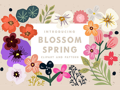 Blossom Spring Toolkit art beautiful blossom blossom spring toolkit botanical clipart colorful design elements floral floral patterns flowers flowers patterns fresh pattern seamless patterns season spring spring toolkit toolkit wallpaper