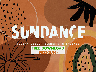 SUNDANCE | Design Elements + Brushes abstract background brush brushes concept design design element design elements elements floral flowers graphic hand drawn illustration logo modern neutral sundance vector watercolor