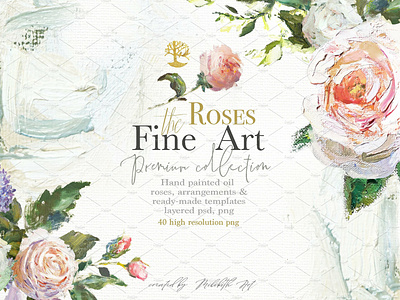 Fine Art collection.Roses. arrangements background bouquets clipart collection design design elements fine art fine art floral floral flowers frames hand painted illustration red roses roses textures vector watercolor website