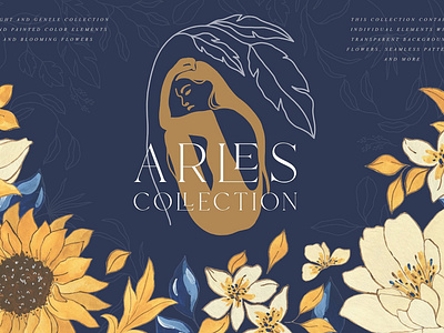 Arles Collection abstract arles arles collection blooming blooming flowers design design elements floral flowers graphic assets graphic design graphics graphics collection illustration pattern patterns seamless seamless pattern shapes vector