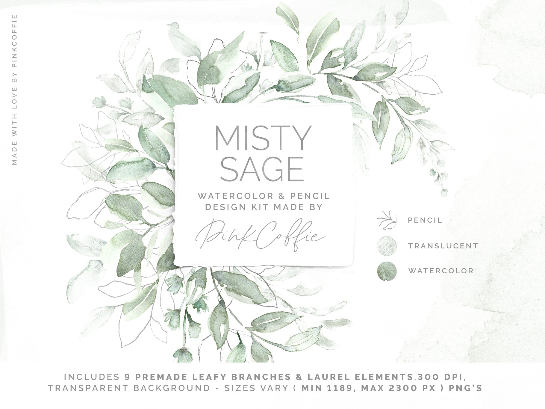 Misty Sage Watercolor Pencil Kit By Graphics Collection On Dribbble