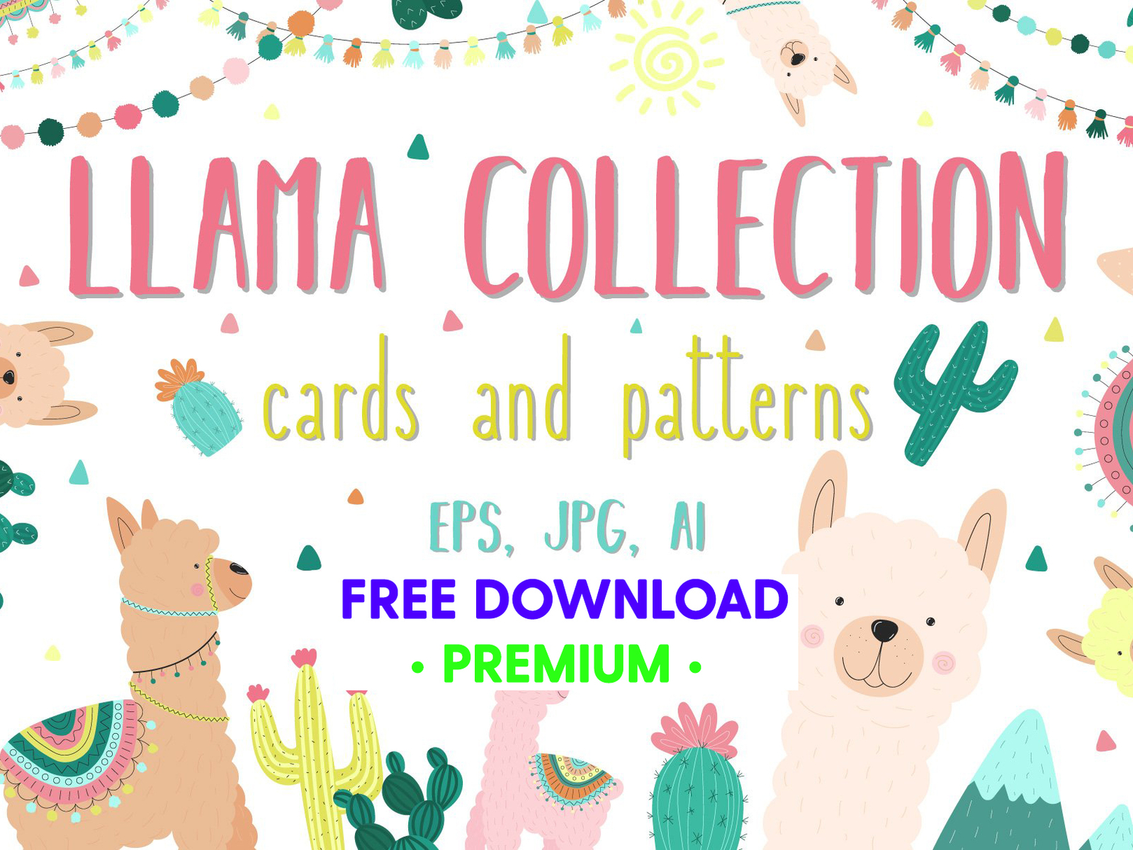 Hand-drawn llama collection art background card cards design design elements free free download free download psd free downloads freebie hand drawn illustration llama llama clipart llama collection pattern pattern design patterns vector