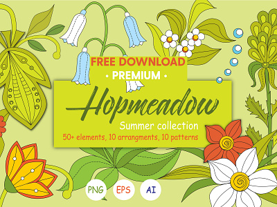 Hopmeadow. Summer collection arrangements background design elements flowers free free download free premium download freebie graphic design graphic elements graphics graphics collection hopmeadow illustration pattern patterns summer summer collection vector