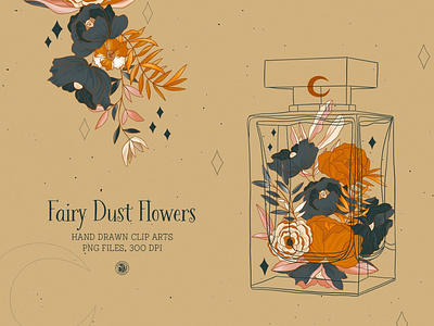 Fairy Dust Flowers background clipart cliparts concept design design elements dust dust flower dust flowers fairy fairy clipart floral flowers hand drawn hand drawn clipart illustration magic magic floral vector wreaths