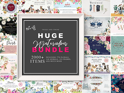 Download Watercolor Mega Bundle By Graphics Collection On Dribbble