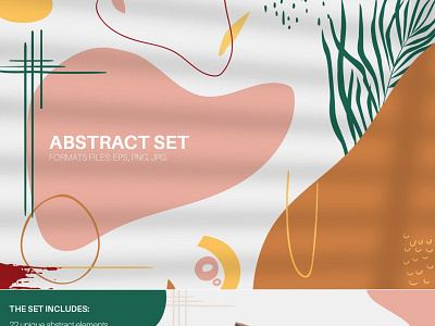 Abstract set. Autumn collection! abstract abstract elements abstract set autumn autumn collection background clipart design elements floral graphic design graphic elements graphics herbal illustration line art modern shape shapes vector