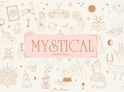 Mystical Collection art background beauty clipart design illustration magician minimal minimalist mystic mystic illustrations mystic items mystical mystical collection mystical illustrations pattern patterns print seamless patterns vector