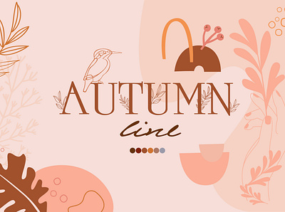 Autumn line collection abstract autumn autumn collection autumn illustration autumn leaves autumn line autumn line collection background design elements floral flowers illustration landing page leaves line collection minimal monoline one line website