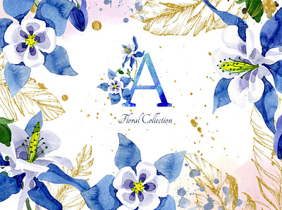 Watercolor flower Aquilegia blue aquilegia blue background blue clipart design elements floral clipart flower flower illustration flowers graphics illustration png vector watercolor watercolor clipart watercolor collection watercolor floral watercolor flowers watercolor wreaths