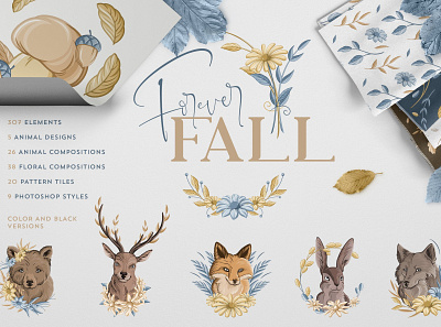 Forever Fall Graphics | 500+ objects animal animal illustration animals background bear design design elements desing fall fall graphic fall graphics floral forever fall graphics fox graphic design graphic elements graphics illustration invitation vector