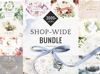 Shop-wide BUNDLE Watercolor &lineart art background clipart design design elements elements floral flowers graphic design graphic elements graphics graphics collection illustration lineart vector watercolor watercolor art watercolor collection watercolor painting watercolors