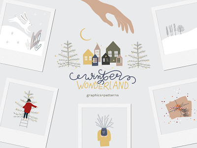 Winter Wonderland - Christmas Pack abstract christmas christmas pack clipart design elements graphic design graphics illustration mood nature texture vector wallpaper warm winter winter clipart winter wonderland winterboard xmas