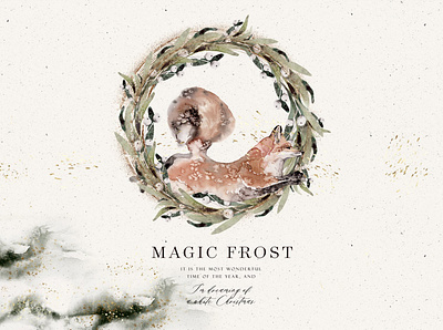 Magic Frost. Holiday Graphics art background design graphic graphic design graphic elements graphics holiday holiday graphic holiday graphics holidays illustration magic frost vector watercolor watercolor christmas winter winter design winter elements winter floral