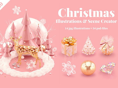 Christmas Scene Creator art christmas christmas illustration christmas mockup christmas scene christmas scene creator christmas scene design clip art decoration design elegant greeting card holiday modern new year eve professional scene creator scene design scene generator winter