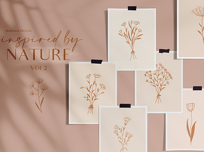 Floral Line Drawings Logo Elements clipart design design elements floral floral art floral design floral line florals flowers graphic graphic design graphic elements graphics illustration line design line drawing line drawings logo logo elements vector