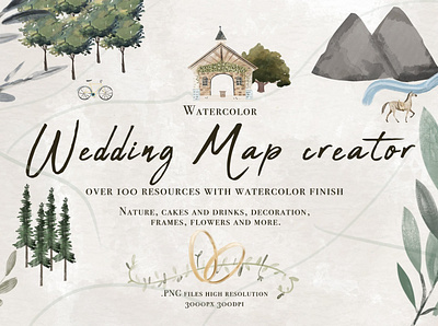 Wedding map creator watercolor bouquets clipart concept design floral flowers graphic graphic design graphics elements illustration illustrations map creator vector watercolor watercolor map watercolor maps web design wedding wedding map wedding map creator