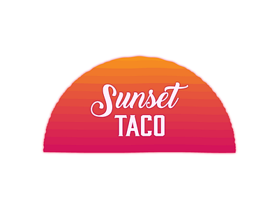 Sunset Taco branding food logo sunset taco