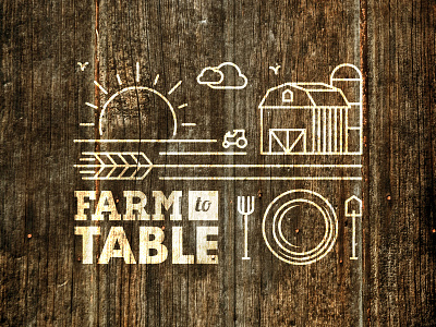 FARM to TABLE branding dinner farm farm to table herndon logo mark virginia