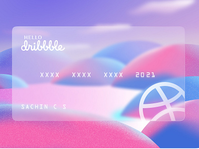 Hello Dribbble😍 3d animation debut debutshot design designer designs firstshot glassmorphism hellodribbble illustration interaction design minimal typography uidesign uiux ux vector visual art