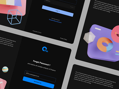 Dark Mode - Sleek and Clean Authentication Design admin admin ui auth dark dashboard forget password hero landing login page panel project management saas signin signup ui ux